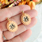 Orange and Black Spooky Spider Halloween Polymer Clay Dangles | Fall Earrings