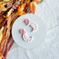 Folk Art Celestial Floral Moon Halloween Polymer Clay Dangles | Fall Earrings