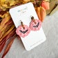 Spooky Pink Girly Bat Halloween Polymer Clay Dangles | Fall Earrings | Halloween Earrings