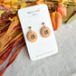 Orange and Black Spooky Spider Halloween Polymer Clay Dangles | Fall Earrings