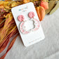 Folk Art Celestial Floral Moon Halloween Polymer Clay Dangles | Fall Earrings