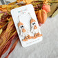 Orange Beanie and Vans Ghost Halloween Polymer Clay Dangles | Fall Earrings