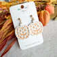 Folk Art Jack-O-Lantern Pumpkin Halloween Polymer Clay Dangles | Fall Earrings