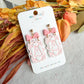 Girly Pink Bow Ghost Halloween Polymer Clay Dangles | Fall Earrings