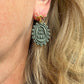 Sage Green Vintage Framed Pumpkin Polymer Clay Earrings