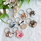 Leather Textured Animal Shaped Polymer Clay Keychains