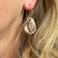 Brown Plaid with Leaf Polymer Clay Earrings