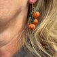 Mini Pumpkin and Leaf Cluster Polymer Clay Earrings