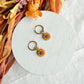 Interchangeable Sunflower Charm Huggie Polymer Clay Earrings