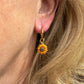 Interchangeable Sunflower Charm Huggie Polymer Clay Earrings