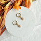 Interchangeable Dainty Acorn Charm Huggie Polymer Clay Earrings