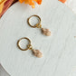 Interchangeable Dainty Acorn Charm Huggie Polymer Clay Earrings