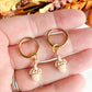 Interchangeable Dainty Acorn Charm Huggie Polymer Clay Earrings