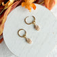 Interchangeable Dainty Acorn Charm Huggie Polymer Clay Earrings