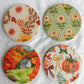 Vintage Cottage Fall Floral Beverage Coasters | Set of 4 Table Coasters