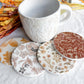 Neutral Fall Floral Botanical Beverage Coasters | Set of 4 Table Coasters