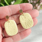 Pastel Yellow Daffodil Embossed Polymer Clay Earrings