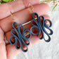 Ribbon Quilling Polymer Clay Hoops