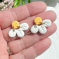 Daisy Polymer Clay Statement Stud