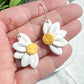Half Daisy Polymer Clay Earrings