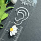 Half Daisy Polymer Clay Earrings