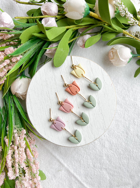 Soft Pastel Tulip Dangles