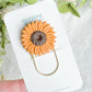 Sunflower Polymer Clay Paper Clip Bookmark