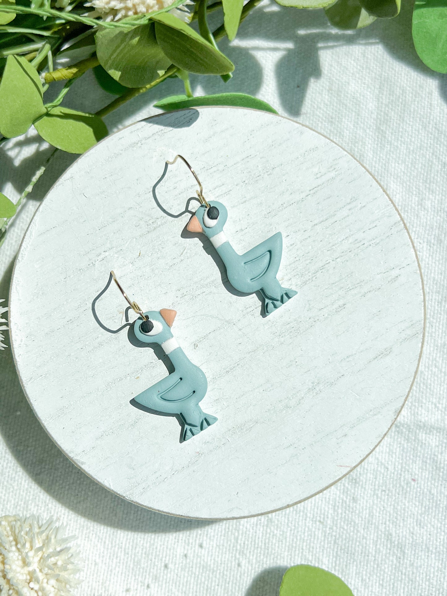 Pigeon Polymer Clay Earrings | Teacher Earrings | Back to School Earrings |  Teacher Gift