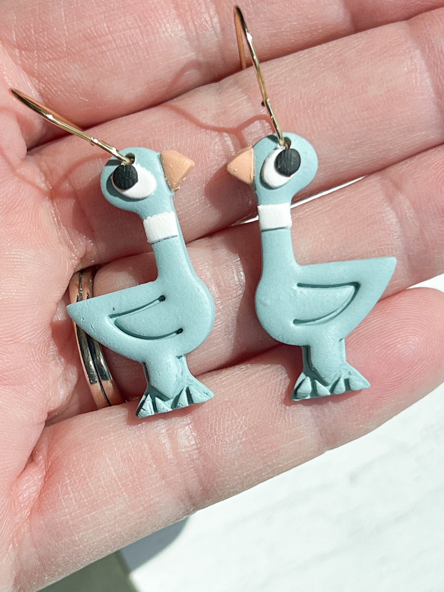 Pigeon Polymer Clay Earrings | Teacher Earrings | Back to School Earrings |  Teacher Gift