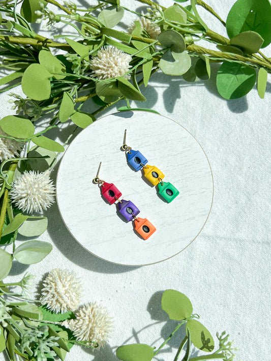 Rainbow Crayon Polymer Clay Earrings | Teacher Earrings | Back to School Earrings |  Teacher Gift
