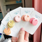 Bright Pink and Peach Striped Interchangeable Clay Disc Charms (hoops sold separately)