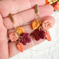 Multi Colored Fall Leaf Polymer Clay Earrings