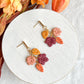 Multi Colored Fall Leaf Polymer Clay Earrings