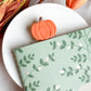 Floral Embossed Pumpkin Bookmark | Polymer Clay Paper Clip Bookmark