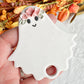 Floral Ghost Tumbler Cup Polymer Clay Tag | 40oz Stanley Accessory