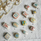 Coastal Themed Transfer Paper Designed Polymer Clay Necklace Charms (Charms Only)