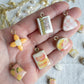 Pink Lemonade Themed Transfer Paper Designed Polymer Clay Necklace Charms (Charms Only)