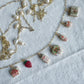 Strawberry Themed Transfer Paper Designed Polymer Clay Necklace Charms (Charms Only)