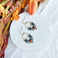 Floral Bat Polymer Clay Earrings | Halloween Earrings | Fall Earrings