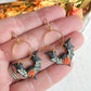 Floral Bat Polymer Clay Earrings | Halloween Earrings | Fall Earrings