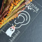 Floral Embossed Ghost Polymer Clay Earrings with Gold Bow Posts (Copy)