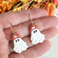 Boho Beanie Hat Ghost Polymer Clay Earrings