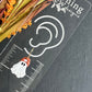 Boho Beanie Hat Ghost Polymer Clay Earrings