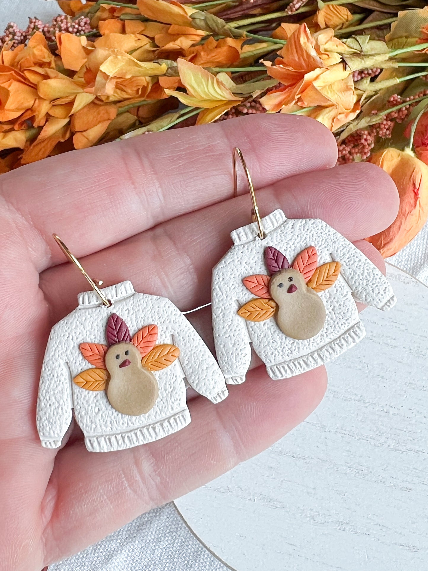 Thanksgiving/Fall Turkey Sweater Dangles