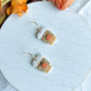 Tartan Patterned Pumpkin Spice Latte Polymer Clay Earrings