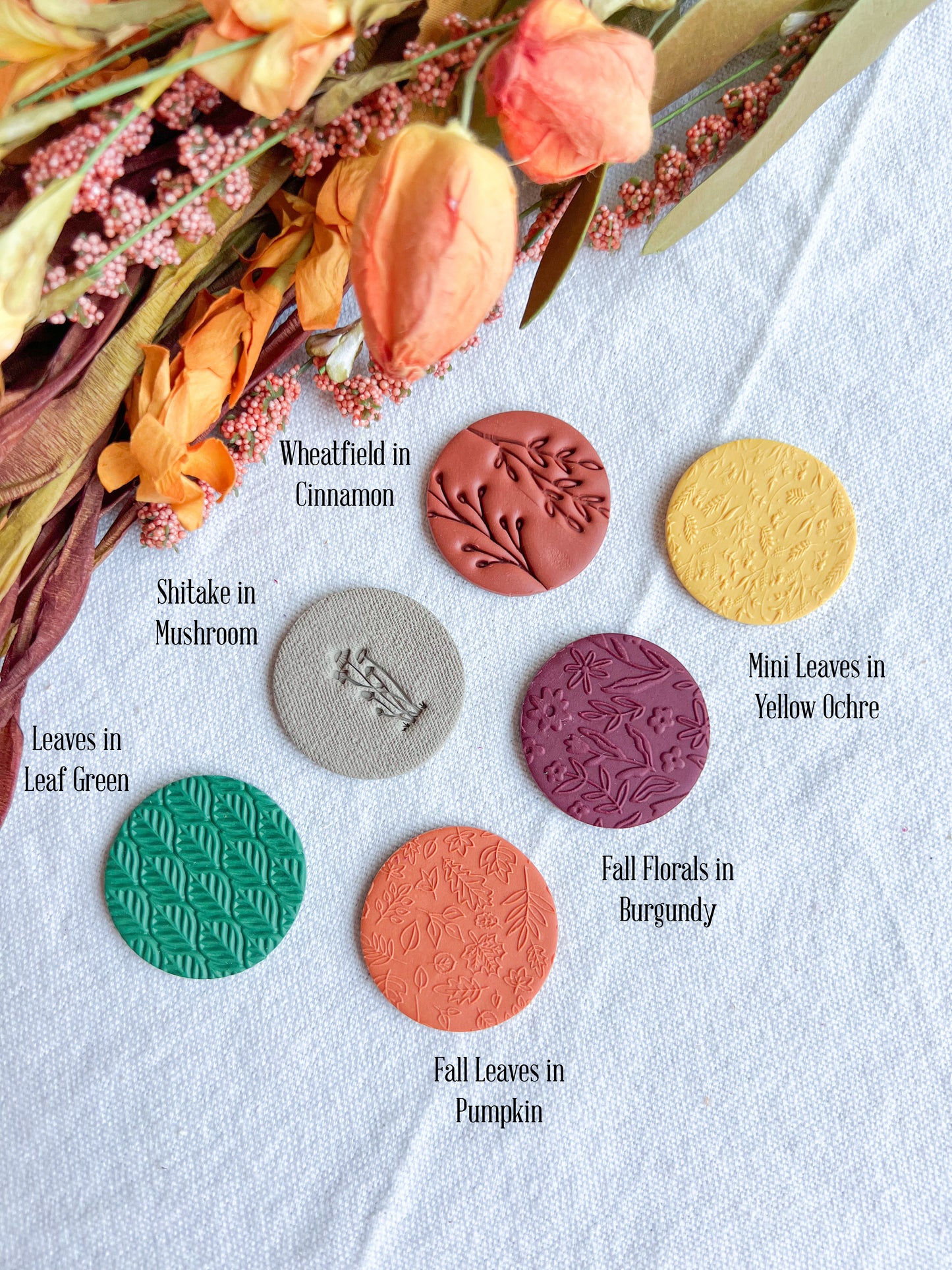 Colorful Fall Textured Polymer Clay Badges | Nurse and Teacher Retractable Badges