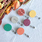Colorful Fall Textured Polymer Clay Badges | Nurse and Teacher Retractable Badges