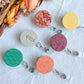 Colorful Fall Textured Polymer Clay Badges | Nurse and Teacher Retractable Badges