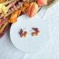 Ombre Fall Colored Leaf Polymer Clay Hoops