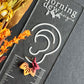 Ombre Fall Colored Leaf Polymer Clay Hoops